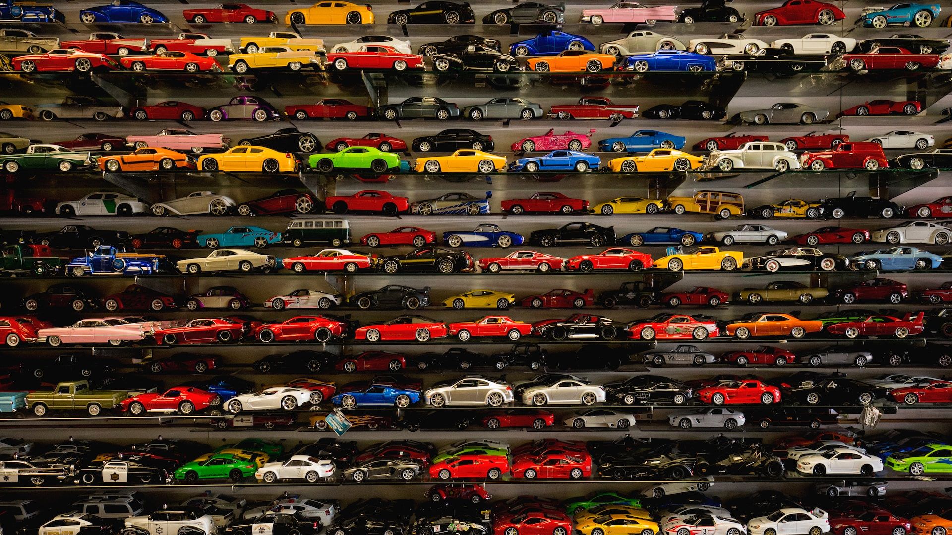 車の模型のコレクション